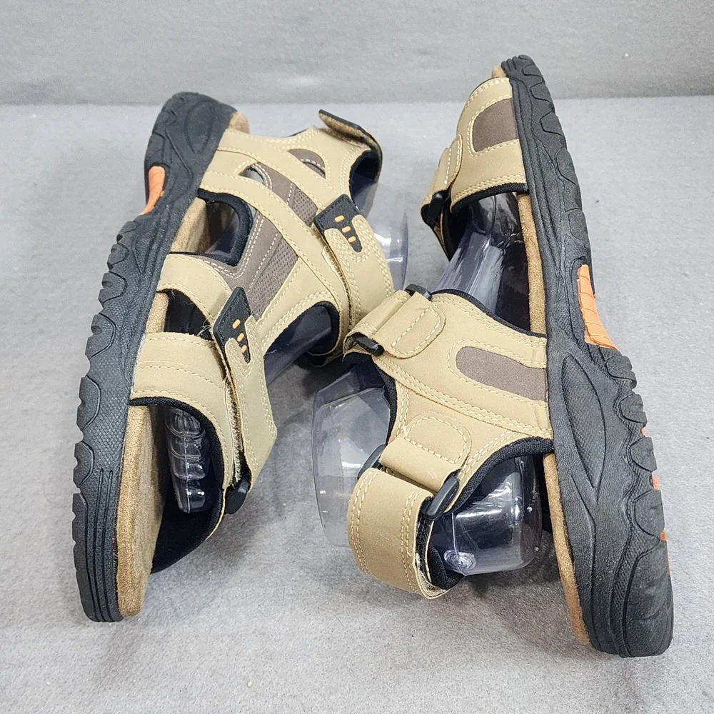 Khombu Sport Sandals Tan Hiking Trail Adjustable Straps Mens 10M